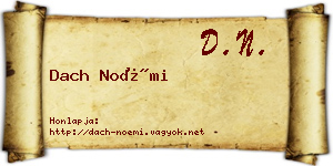 Dach Noémi névjegykártya